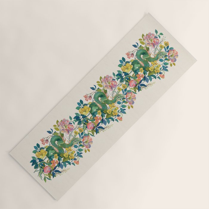 Floral Dragon Yoga Mat Gallery Image 1