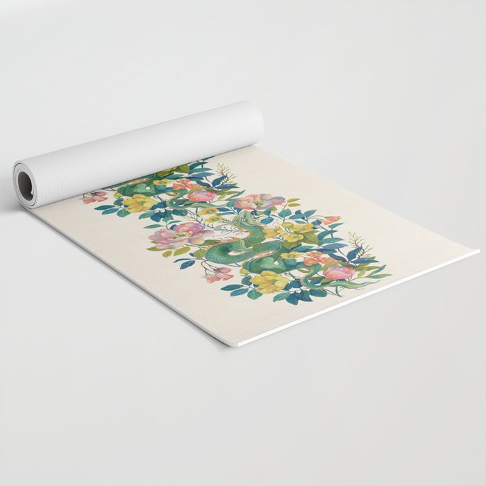 Floral Dragon Yoga Mat Gallery Image 2