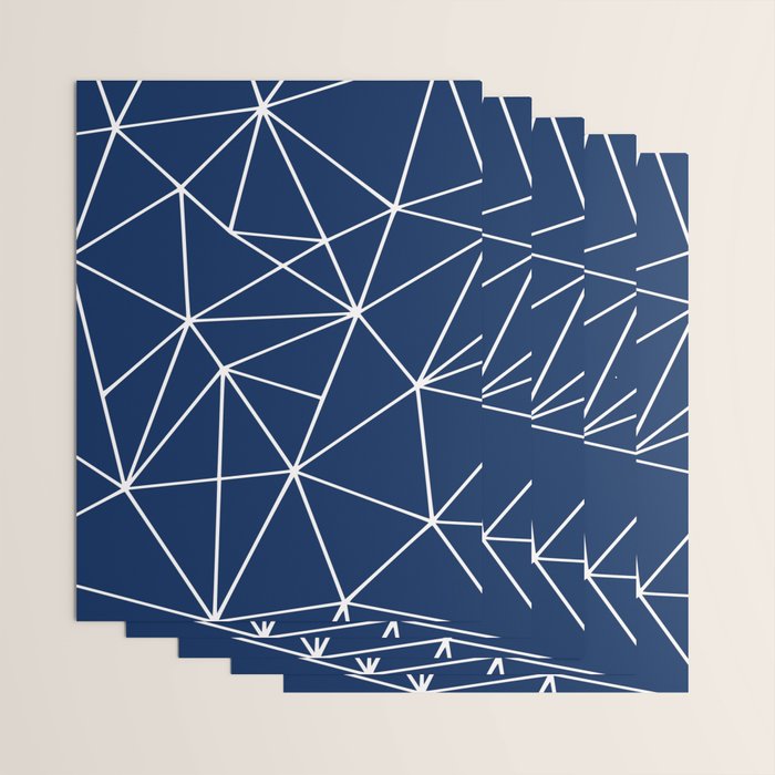 Triangle Geometric Art,  Navy Blue, Pieces Art Wrapping Paper Gallery Image 3