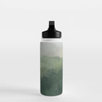 Foggy Hills - Gray Green Abstract Nature Scenic Painting Art Print Wall Decor  Water Bottle Gallery Image 3