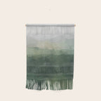 Foggy Hills - Gray Green Abstract Nature Scenic Painting Art Print Wall Decor  Wall Hanging Gallery Image 1