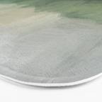 Foggy Hills - Gray Green Abstract Nature Scenic Painting Art Print Wall Decor  Bath Mat Gallery Image 3