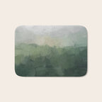 Foggy Hills - Gray Green Abstract Nature Scenic Painting Art Print Wall Decor  Bath Mat Gallery Image 1