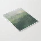 Foggy Hills - Gray Green Abstract Nature Scenic Painting Art Print Wall Decor  Notebook Gallery Image 3