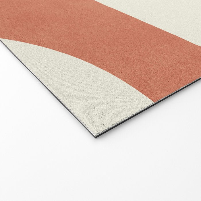 Abstract Lines Composition - Orange Brown Welcome Mat Gallery Image 2