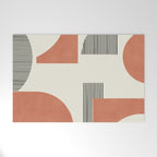 Abstract Lines Composition - Orange Brown Welcome Mat Gallery Image 1