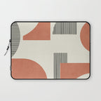 Abstract Lines Composition - Orange Brown Laptop Sleeve Gallery Image 1