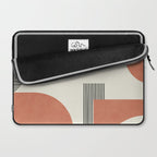 Abstract Lines Composition - Orange Brown Laptop Sleeve Gallery Image 2