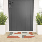 Abstract Lines Composition - Orange Brown Welcome Mat Gallery Image 3