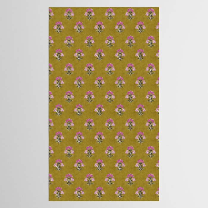 Block pink floral  Tablecloth Gallery Image 2