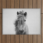 Wild Horse - Black & White Outdoor Rug Gallery Image 1