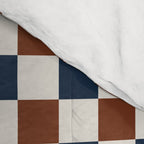 Checkered Multicolor Pattern XVI Red Navy Blue White Comforter Gallery Image 4