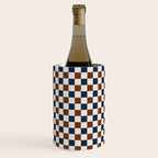 Checkered Multicolor Pattern XVI Red Navy Blue White Wine Chiller Gallery Image 2