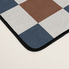 Checkered Multicolor Pattern XVI Red Navy Blue White Desk Mat Gallery Image 4