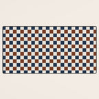 Checkered Multicolor Pattern XVI Red Navy Blue White Desk Mat Gallery Image 3
