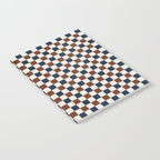 Checkered Multicolor Pattern XVI Red Navy Blue White Notebook Gallery Image 2
