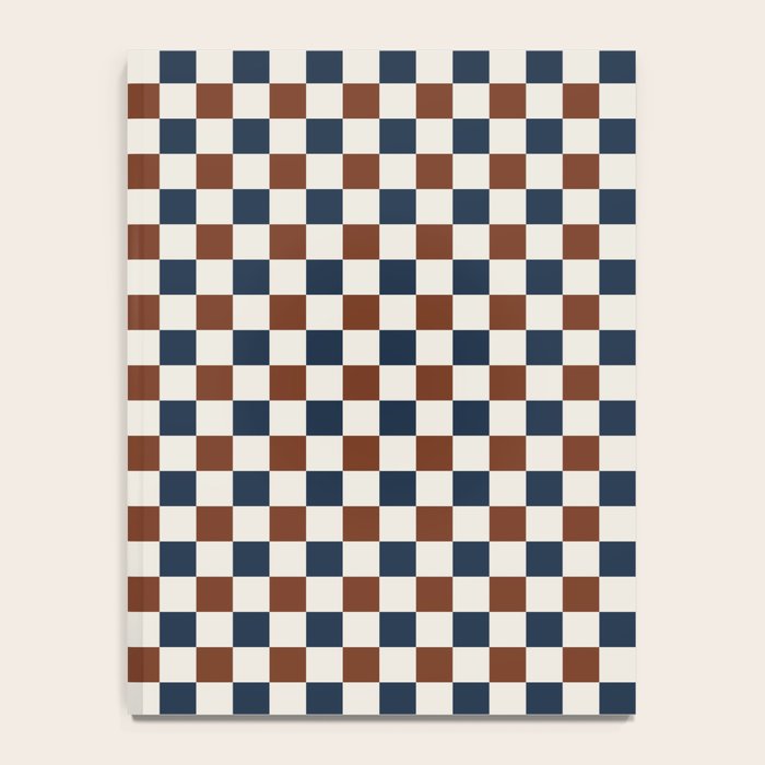 Checkered Multicolor Pattern XVI Red Navy Blue White Notebook Gallery Image 4