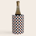 Checkered Multicolor Pattern XVI Red Navy Blue White Wine Chiller Gallery Image 3