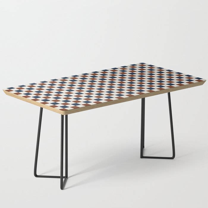 Checkered Multicolor Pattern XVI Red Navy Blue White Coffee Table Gallery Image 1