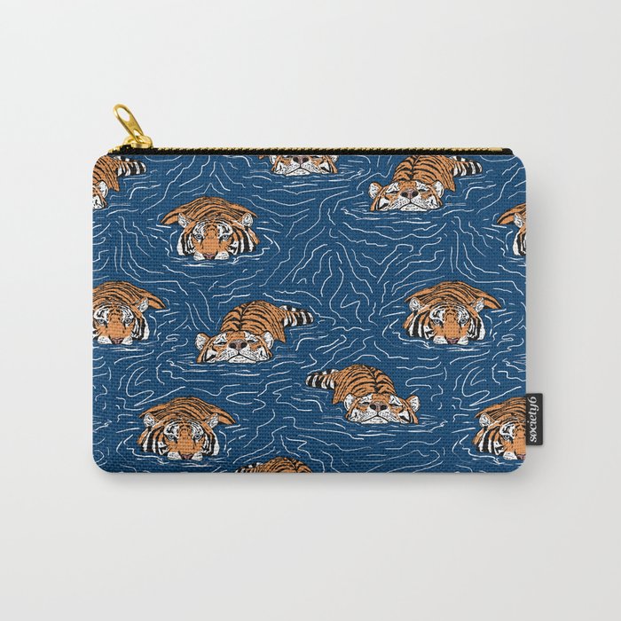 Tigers in the water Carry All Pouch Gallery Image 1