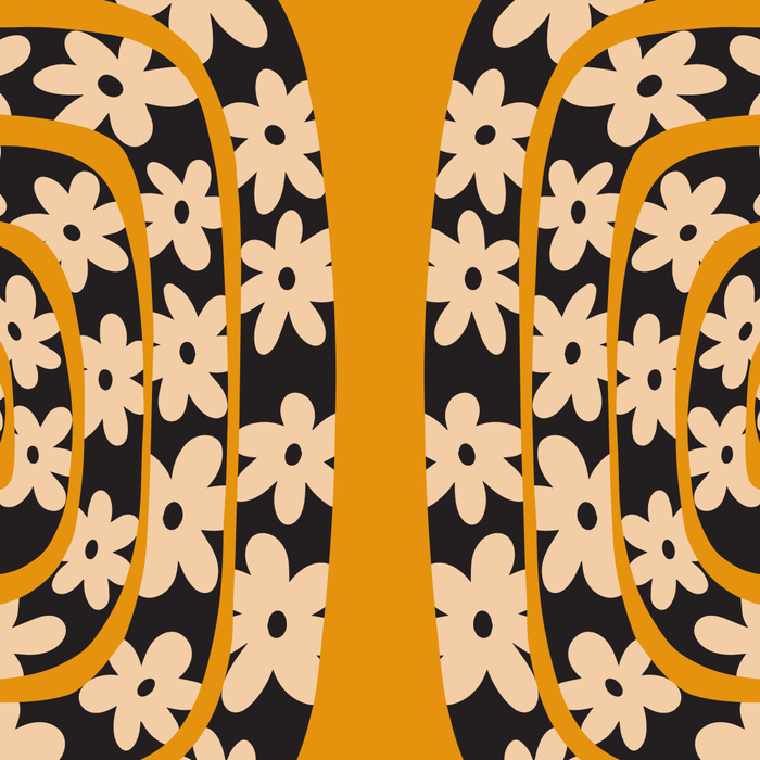 Black & Cream Snake Flower - Orange  Coffee Mug Gallery Image 2