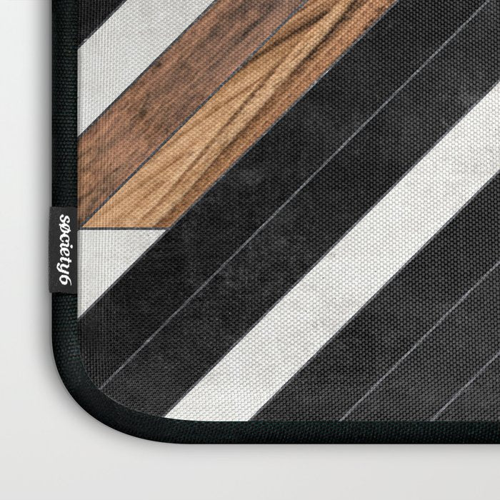 Urban Tribal Pattern No.1 - Concrete and Wood Laptop Sleeve Gallery Image 3