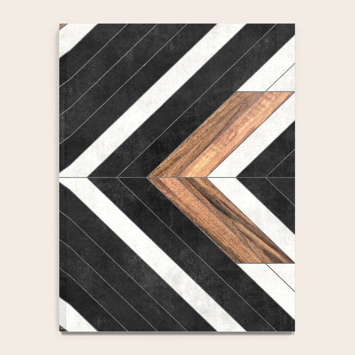 Urban Tribal Pattern No.1 - Concrete and Wood Notebook Gallery Image 4