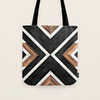 Urban Tribal Pattern No.1 - Concrete and Wood Tote Bag Gallery Image 1