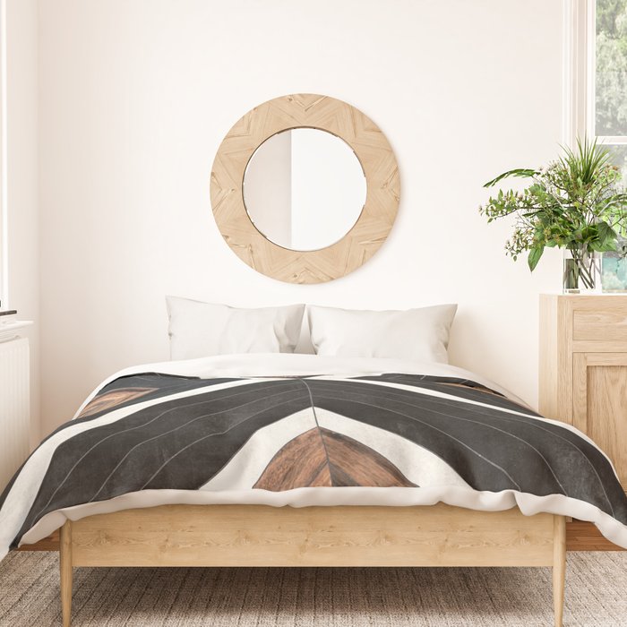 Urban Tribal Pattern No.1 - Concrete and Wood Duvet Cover Gallery Image 3