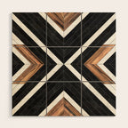Urban Tribal Pattern No.1 - Concrete and Wood Wood Wall Art Gallery Image 1