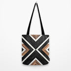 Urban Tribal Pattern No.1 - Concrete and Wood Tote Bag Gallery Image 2