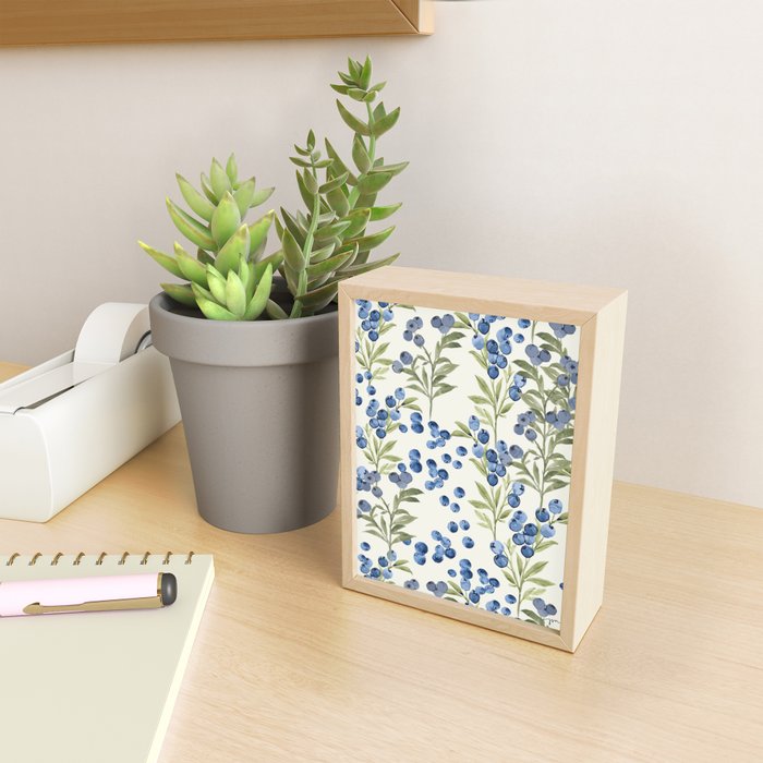 âWild Blueberryâ - Botanical Pattern Mini Art Print Gallery Image 2