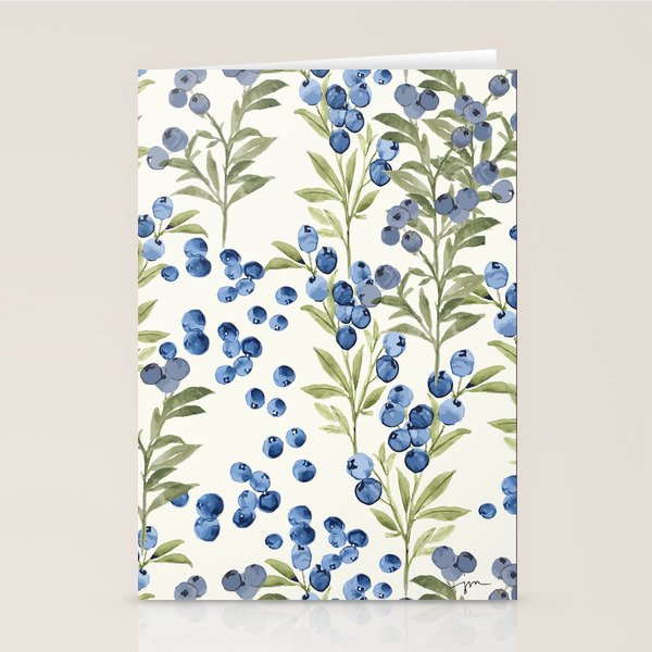 âWild Blueberryâ - Botanical Pattern Stationery Card Gallery Image 2