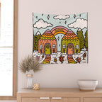 Gemini Gingerbread House Wall Tapestry Gallery Image 2
