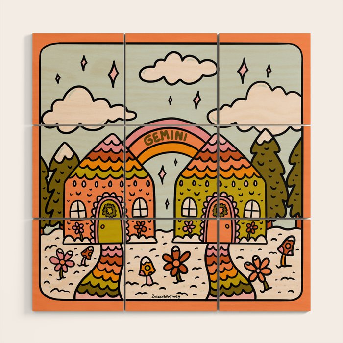 Gemini Gingerbread House Wood Wall Art Gallery Image 1