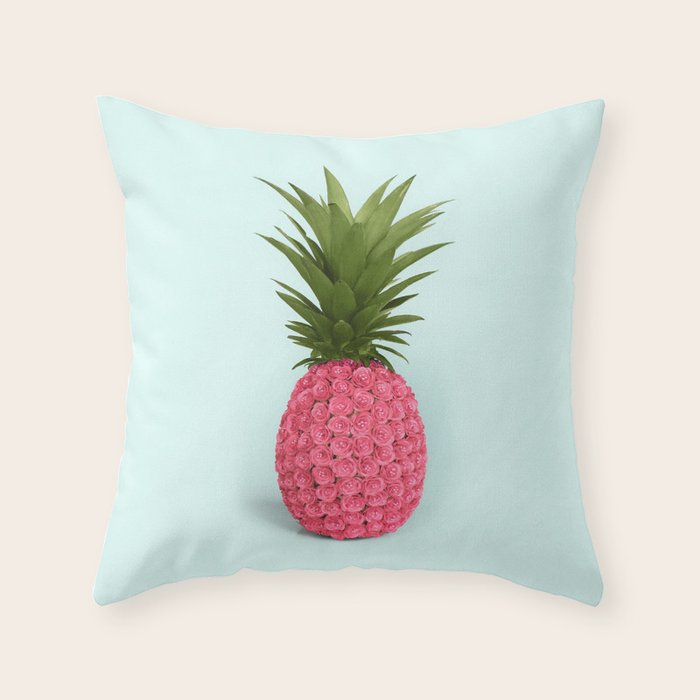 PINEAPPLE ROSES Throw Pillow Gallery Image 6