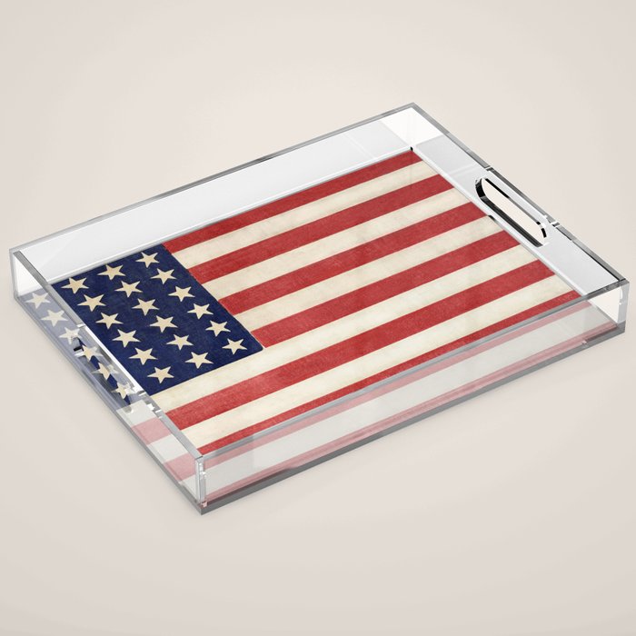 American Flag Painting Acrylic Tray Gallery Image 1