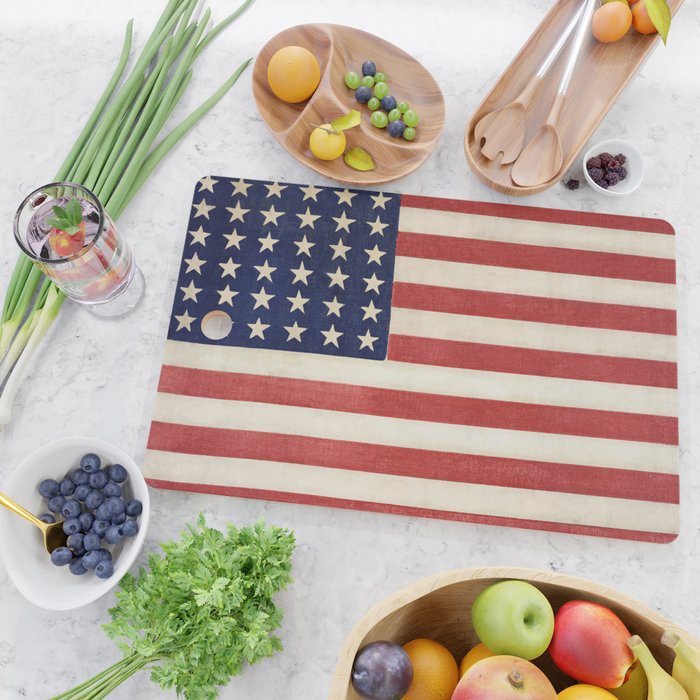 American Flag Painting Cutting Board Gallery Image 2
