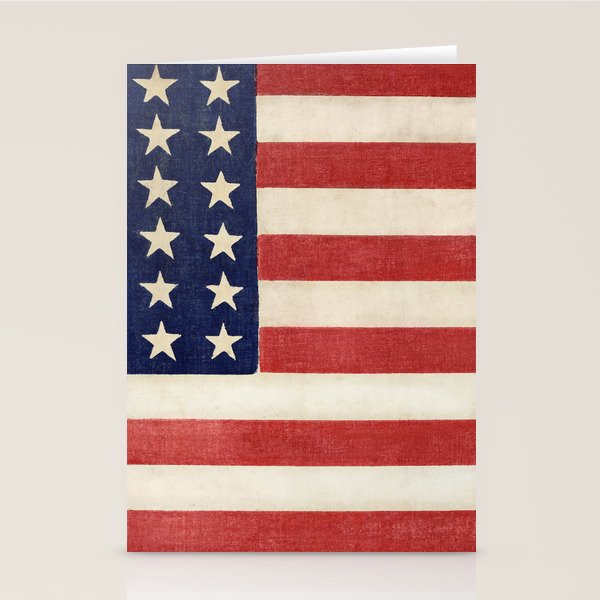 American Flag Painting Stationery Card Gallery Image 1