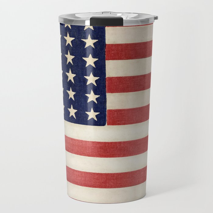 American Flag Painting Travel Mug