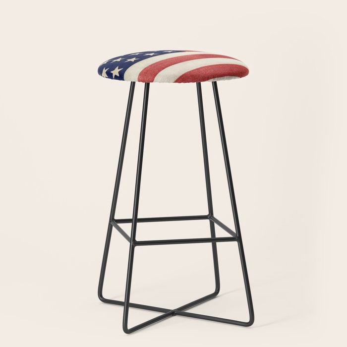 American Flag Painting Stool