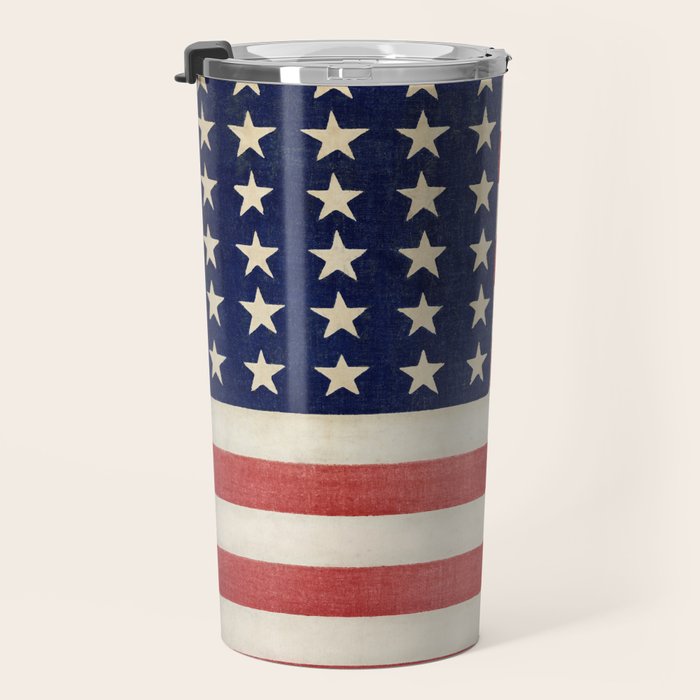 American Flag Painting Travel Mug Gallery Image 3