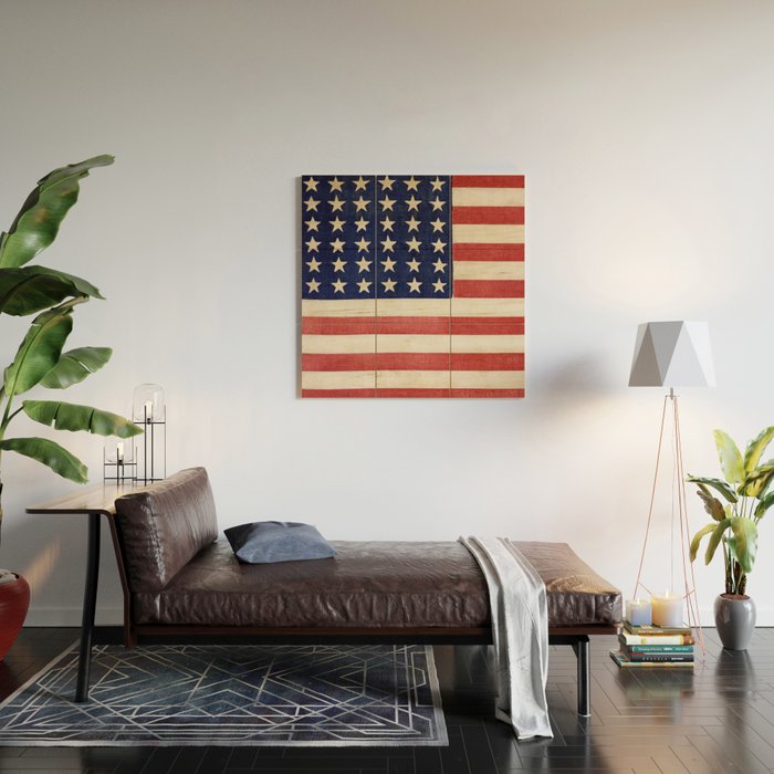 American Flag Painting Wood Wall Art Gallery Image 2