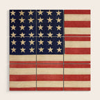 American Flag Painting Wood Wall Art Gallery Image 1