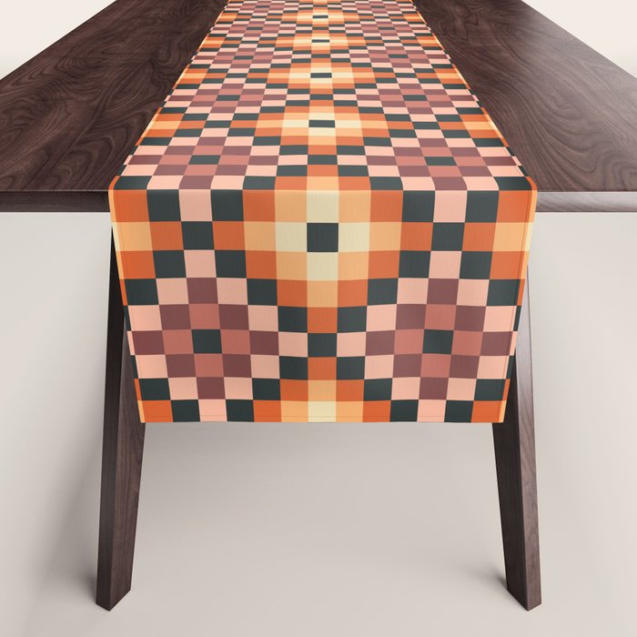 70s color squares pattern  Table Runner Gallery Image 1