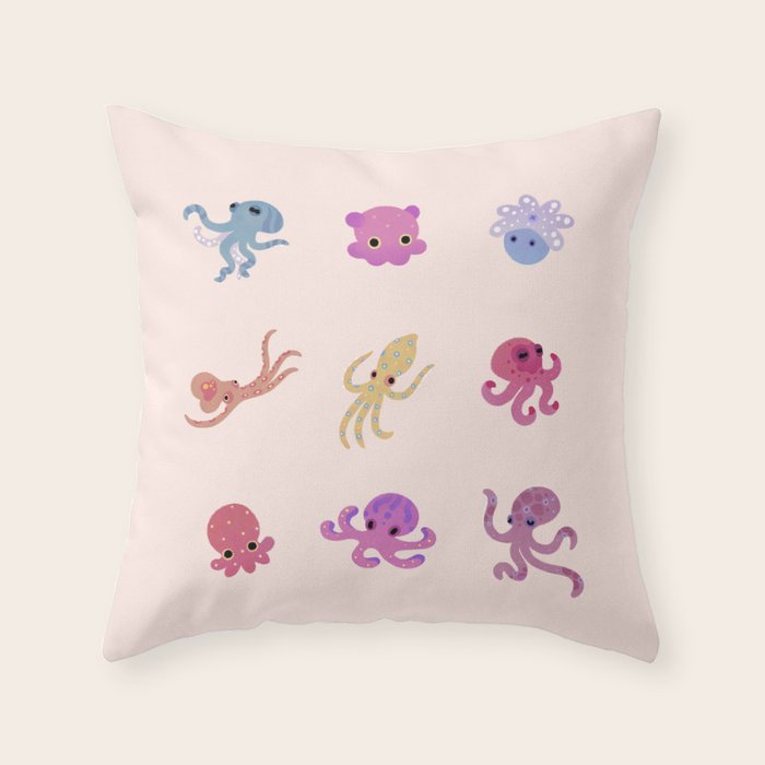 Octopus Throw Pillow Gallery Image 1