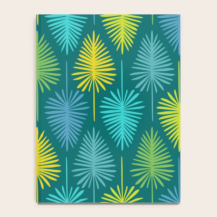 Mid Century Blue and Green Forest Notebook Gallery Image 4