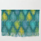Mid Century Blue and Green Forest Wall Hanging Gallery Image 1