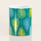 Mid Century Blue and Green Forest Coffee Mug Gallery Image 4