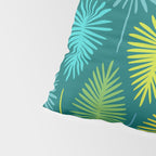 Mid Century Blue and Green Forest Pillow Sham Gallery Image 4